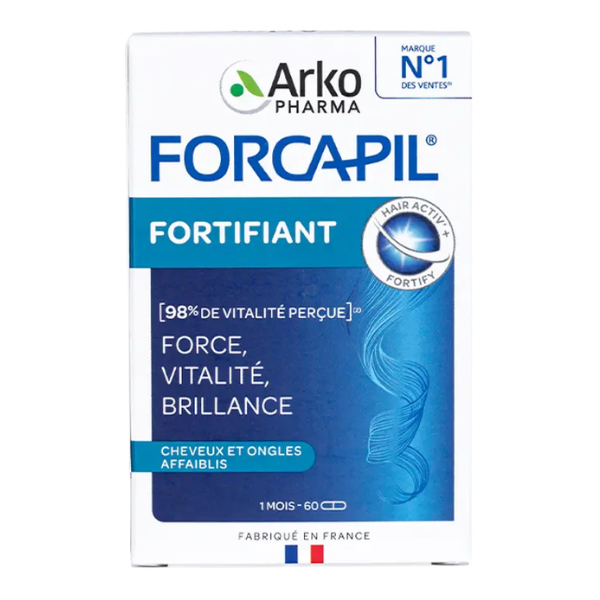  Viên uống ARKOPHARMA FORCAPIL FORTIFIANT bổ sung biotin, hỗ trợ tóc chắc khỏe (Hộp 60 viên) - Pháp 