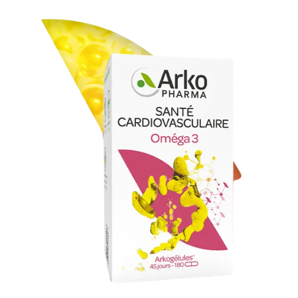  Viên uống ARKOPHARMA ARKOGELULES OMEGA 3 hỗ trợ tăng cường sức khỏe tim mạch (hộp 180 viên) - Pháp 