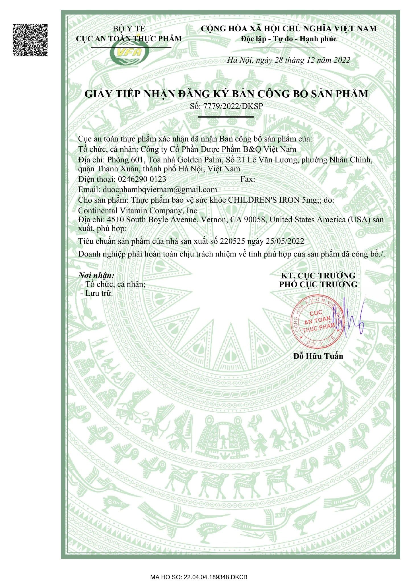  Viên uống Nano Children’s Iron – Bổ sung sắt cho trẻ – Hỗ trợ ngăn thiếu máu, tăng trưởng – Hộp 100 viên 