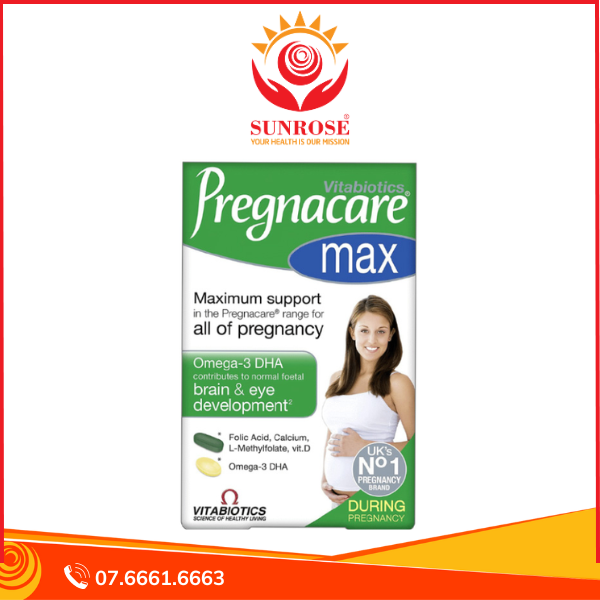  Viên uống Pregnacare Max Omega 3 DHA Vitabiotics cung cấp vitamin và khoáng chất cho phụ nữ mang thai (84 viên) 