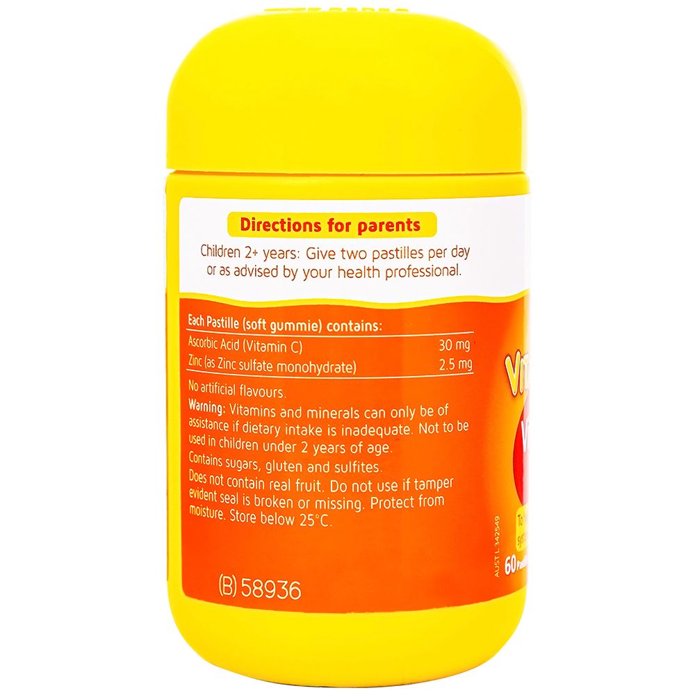  Viên nhai Kids Smart Vita Gummies bổ sung Vitamin C và kẽm giúp tăng cường sức đề kháng(60 viên) 