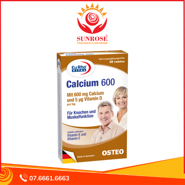  Viên uống Calcium 600 – Bổ sung canxi, xương chắc khỏe – Hộp 30 viên 