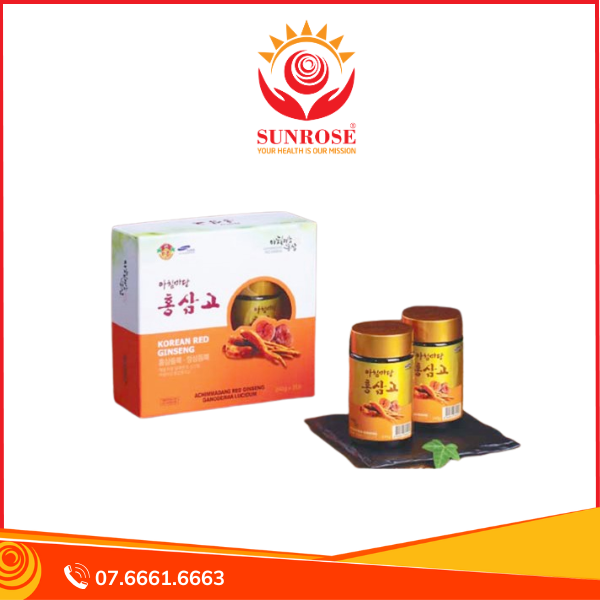  Cao Hồng Sâm Linh Chi Achimmadang 240g x 2 Lọ Hàn Quốc 