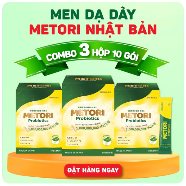  Combo 3 Hộp 10 gói Men dạ dày METORI (Hộp 10 gói x 2g) - Nhật Bản 