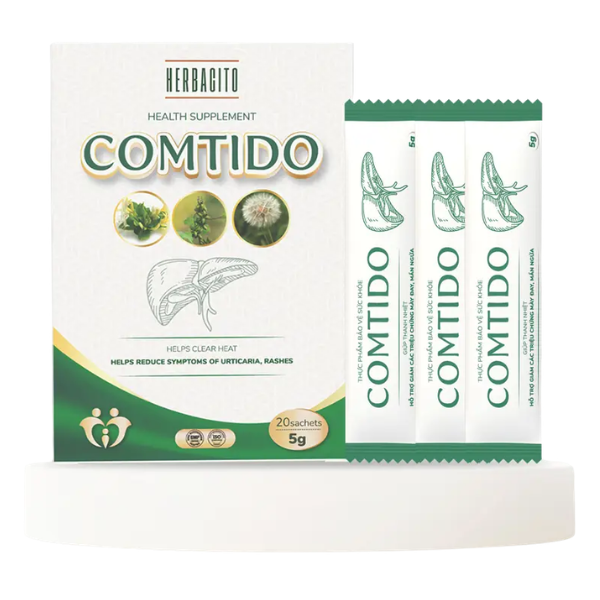 Trà hòa tan Comtido thanh nhiệt, giảm mẫn ngứa, mày đay (Hộp 20 gói) - Việt Nam 