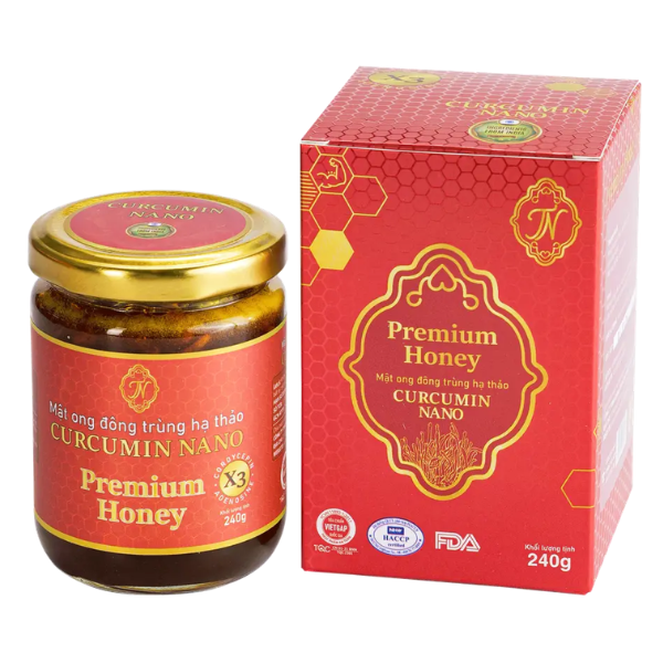  Mật ong đông trùng hạ thảo Curcumin Nano (Hũ 240g) - Việt Nam 