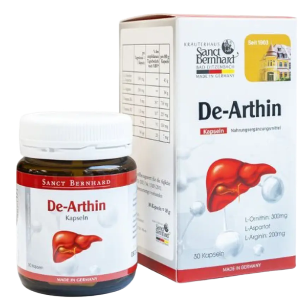  Viên uống DE-ARTHIN hỗ trợ tăng cường chức năng gan (hộp 30 viên) - Đức 