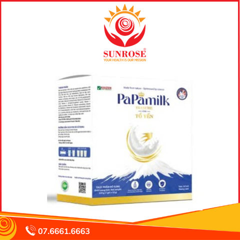  Sữa non tổ yến Papamilk Diasure - Dành cho mẹ bầu & người tiểu đường Hộp 7 gói 