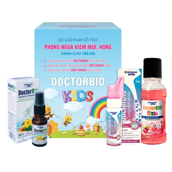  Bộ sản phẩm hỗ trợ phòng ngừa viêm mũi, họng dành cho trẻ em DOCTORBIO KIDS 