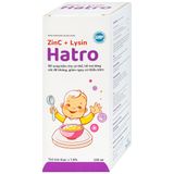  Siro ZinC + Lysin Hatro bổ sung kẽm, hỗ trợ tăng sức đề kháng cho trẻ (120ml) 