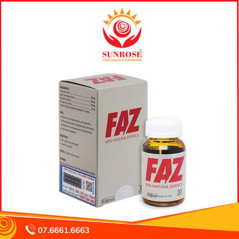  Faz điều hòa mỡ máu, hỗ trợ tim mạch chai 30 viên 
