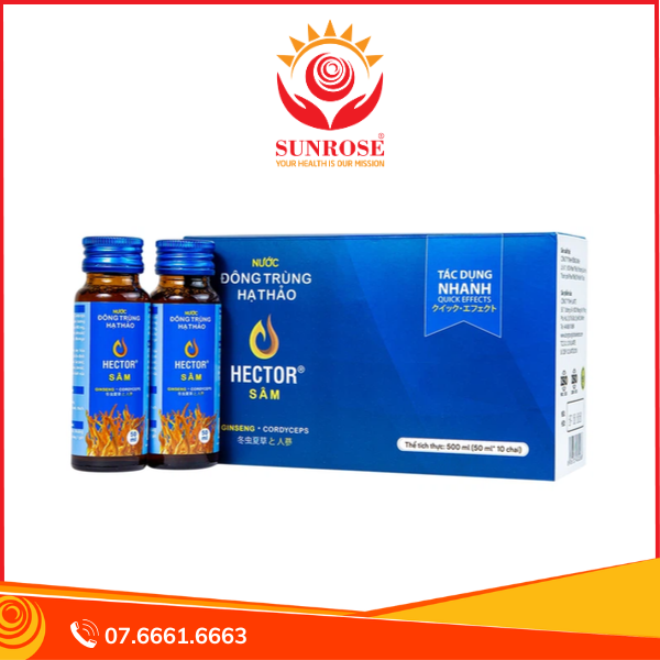 Nước Đông Trùng Hạ Thảo Hector Sâm (10 chai x 50ml) 