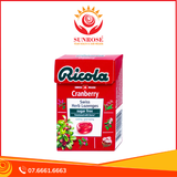  Kẹo ngậm không đường Ricola Cranberry hỗ trợ thông cổ, mát họng, giảm ho (40g) 