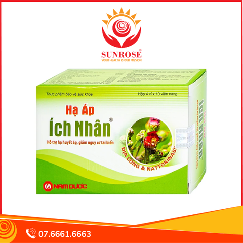  Thực phẩm bảo vệ sức khỏe Hạ Áp Ích Nhân (40 viên) 