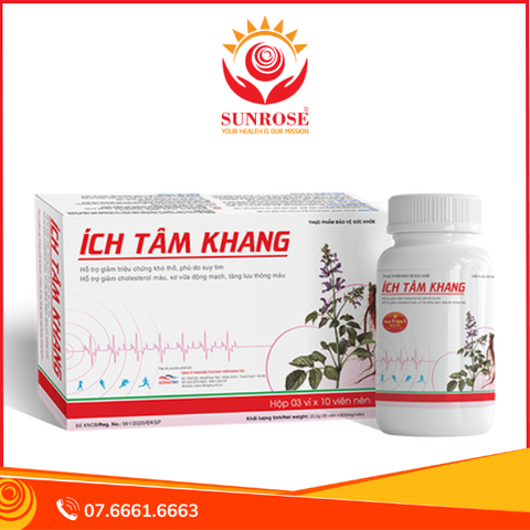  Thực phẩm bảo vệ sức khỏe Ích Tâm Khang (180 viên) 
