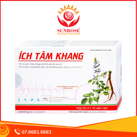  Thực phẩm bảo vệ sức khỏe Ích Tâm Khang (30 viên) 