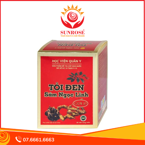  Thực phẩm bảo vệ sức khỏe tỏi đen Sâm Ngọc Linh Gold (60 viên) 