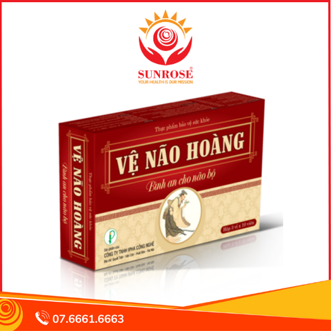  Thực phẩm bảo vệ sức khỏe Vệ Não Hoàng ( Hộp 3 vỉ x 10 viên) 