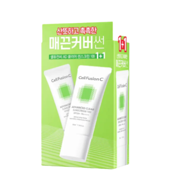  Kem Chống Nắng Phổ Rộng Cho Da Dầu Mụn Cell Fusion C Advanced Clear Sunscreen 100 SPF50+ PA++++ 35ml + 35ml 