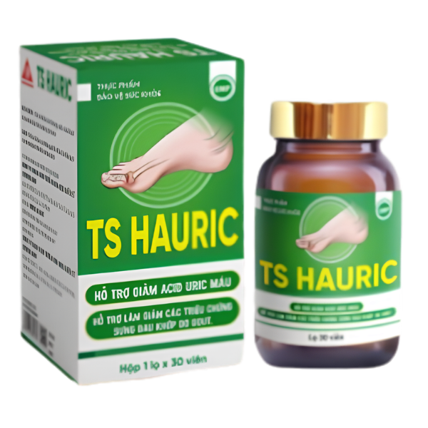  Viên uống TS Hauric hỗ trợ giảm acid uric và sưng đau khớp do gout (Hộp 30 viên) - Việt Nam 