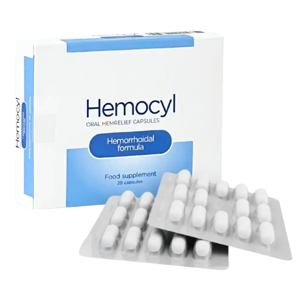  Viên uống Hemocyl - Hỗ trợ cải thiện triệu chứng trĩ: đau rát, ngứa hậu môn, chảy máu (Hộp 28 viên) - Croatia 
