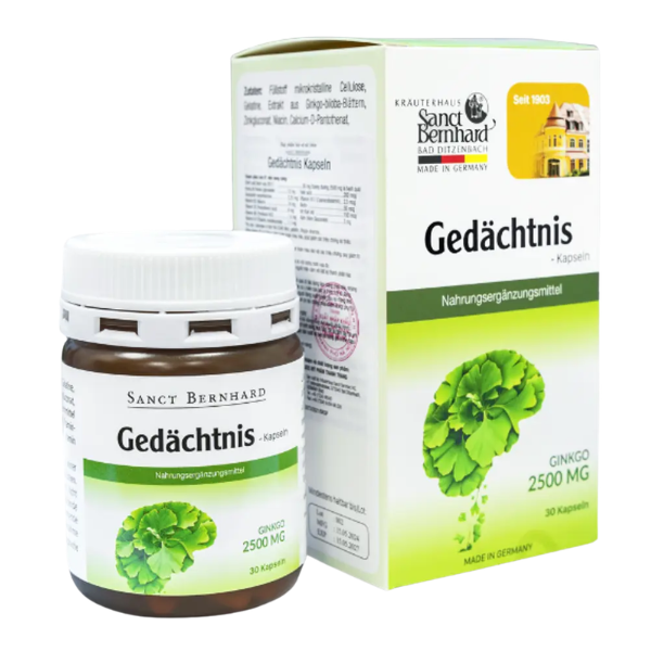  Viên uống Gedachtnis Kapseln hỗ trợ tăng cường tuần hoàn máu não (hộp 30 viên) - Đức 