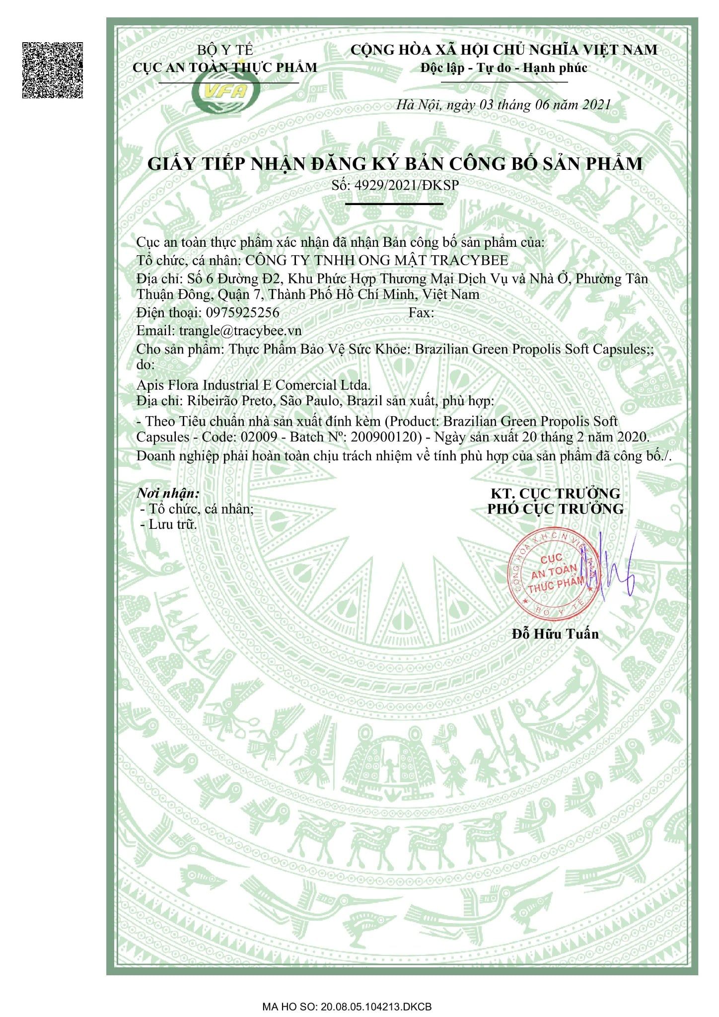  Viên uống Keo Ong Xanh Propolis Tracybee – Bổ sung kháng thể tự nhiên của keo ong, Hộp 60 viên 