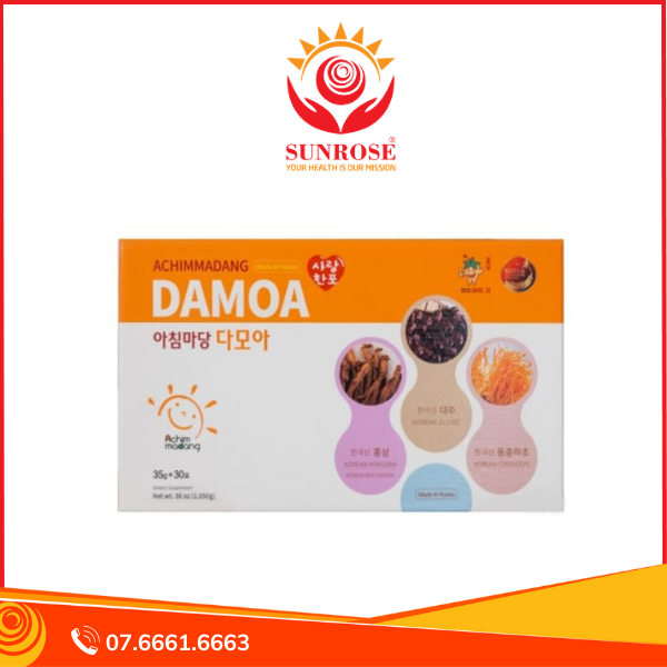  Nước Hồng Sâm Táo Đỏ Đông Trùng Hạ Thảo Damoa 35g x 30 Gói Achimmadang Hàn Quốc 