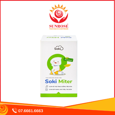  Bột hòa tan Soki Miter giúp hỗ trợ tăng cường tiêu hóa, giảm đầy bụng (20 gói) 