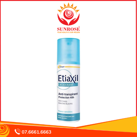  Xịt Khử Mùi EtiaXil Ngăn Mồ Hôi & Giảm Mùi Hôi 100ml Deodorant Anti-transpirant 48h Pieds Feet 