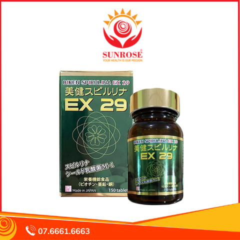  Biken Spirulina EX 29 150 viên - Viên uống tăng sức đề kháng và phục hồi thể lực 