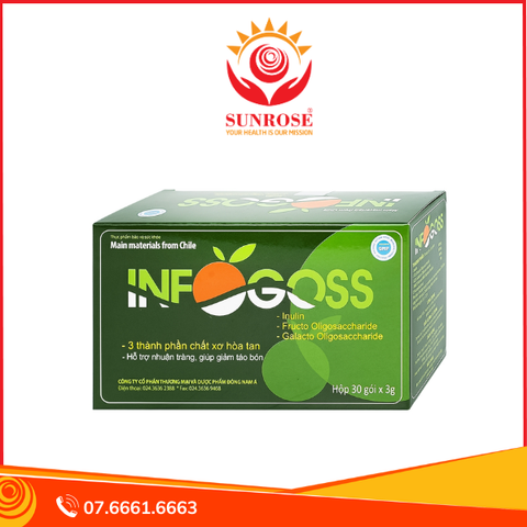  Bột hòa tan Infogos IAP chứa chất xơ hỗ trợ chống táo bón (30 gói x 3g) 