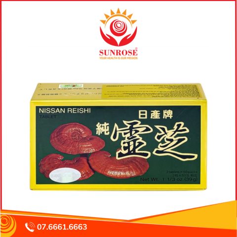  Viên uống Thuần Linh Chi Nissan hỗ trợ bồi bổ sức khỏe, giúp bảo vệ gan (50 gói) 
