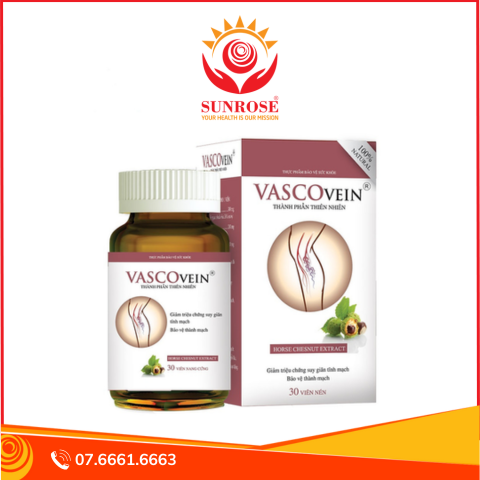  Viên uống Vascovein hỗ trợ giảm triệu chứng suy giãn tĩnh mạch hộp (30 viên) 
