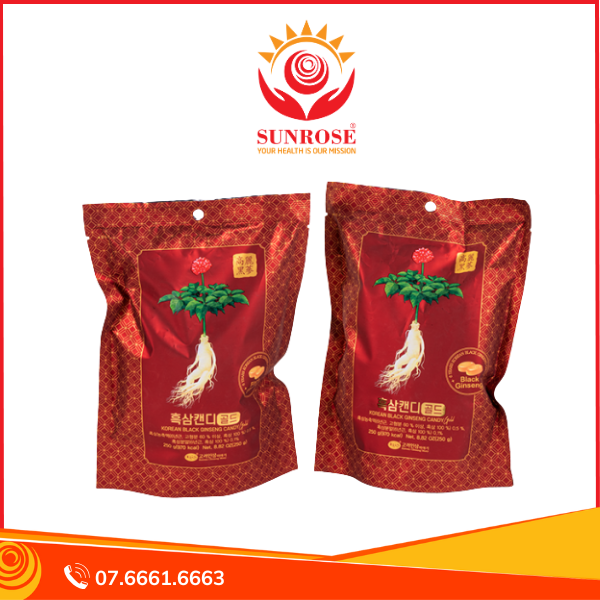  Kẹo Hắc Sâm Gold KGS Bịch 250g 