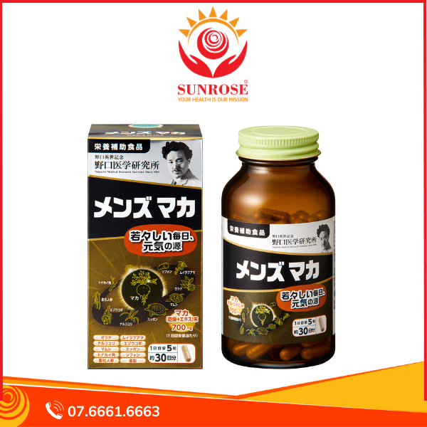  Viên uống Maca Noguchi cho nam – Tăng cường sinh lý, bổ sung testosterone tự nhiên – Hộp 150 viên – Nhật Bản 