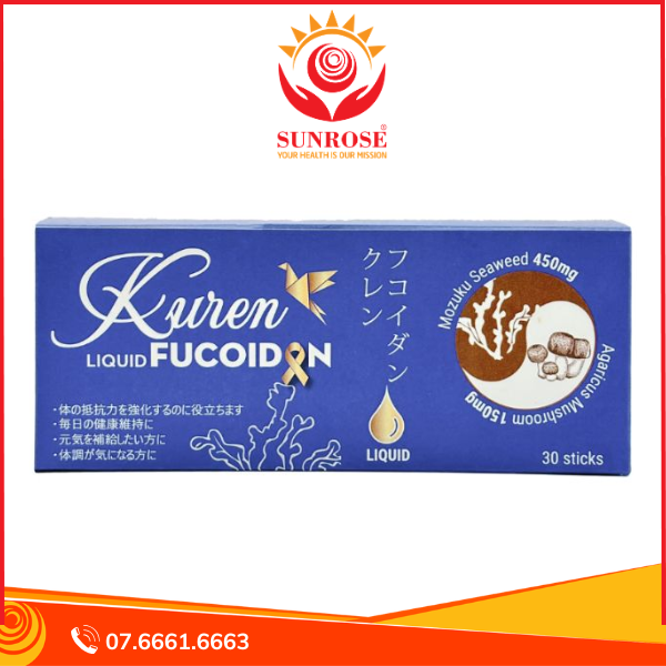  FUCOIDAN KUREN OKINAWA - Thực Phẩm Bảo Vệ Sức Khỏe Nhật Bản, Hộp 30 gói 
