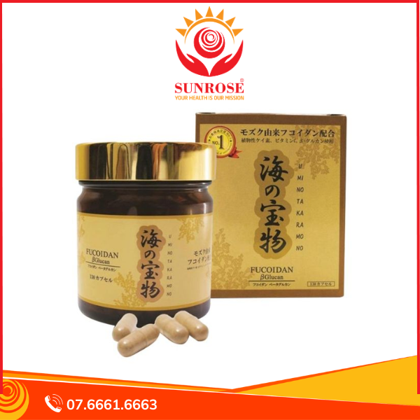  FUCOIDAN UMINO TAKARAMONO - Thực Phẩm Bảo Vệ Sức Khỏe Nhật Bản, Hộp 130 viên 