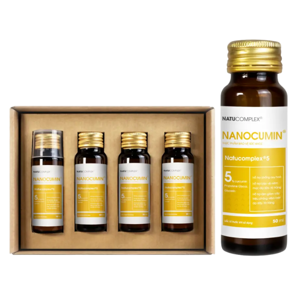  Dung dịch nghệ NatuComplex Nanocumin hỗ trợ giảm đau dạ dày (Set 4 hộp) - Việt Nam 
