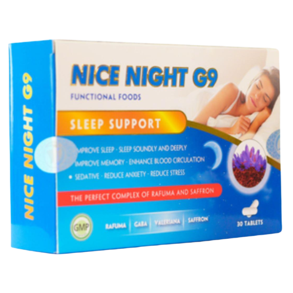  TPBVSK NICE NIGHT G9 Hỗ trợ An thần, giấc ngủ sâu, stress (Hộp 30 viên), Việt Nam 