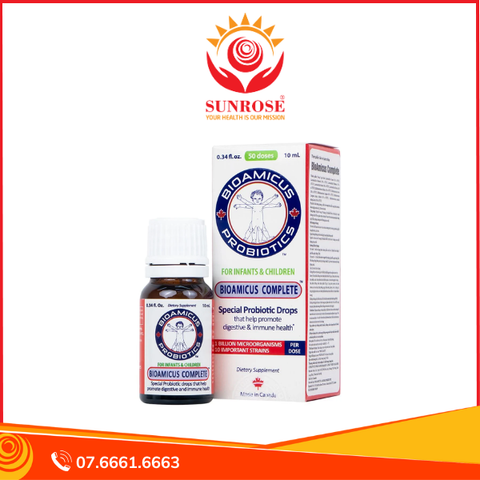  Dung dịch Bioamicus Complete 10ml hỗ trợ cải thiện hệ vi sinh đường ruột, giảm rối loạn tiêu hóa (10ml) 