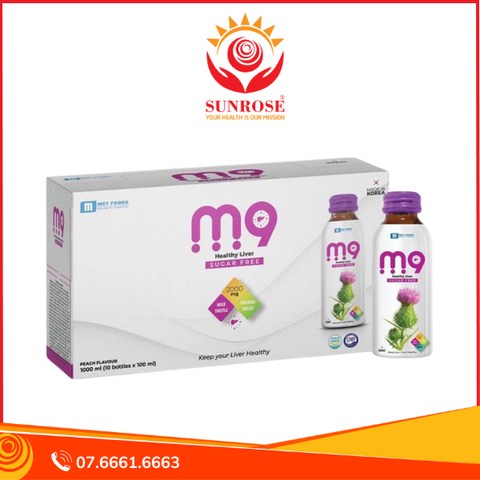 Nước uống M9 giúp thanh nhiệt, tăng cường chức năng gan hộp 10 chai x 100ml 