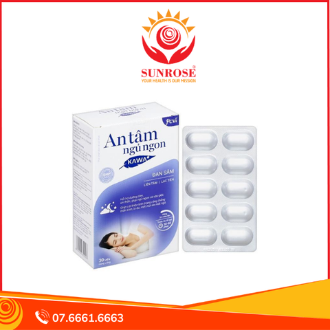  An tâm ngủ ngon Kawa hỗ trợ an thần hộp 30 viên 