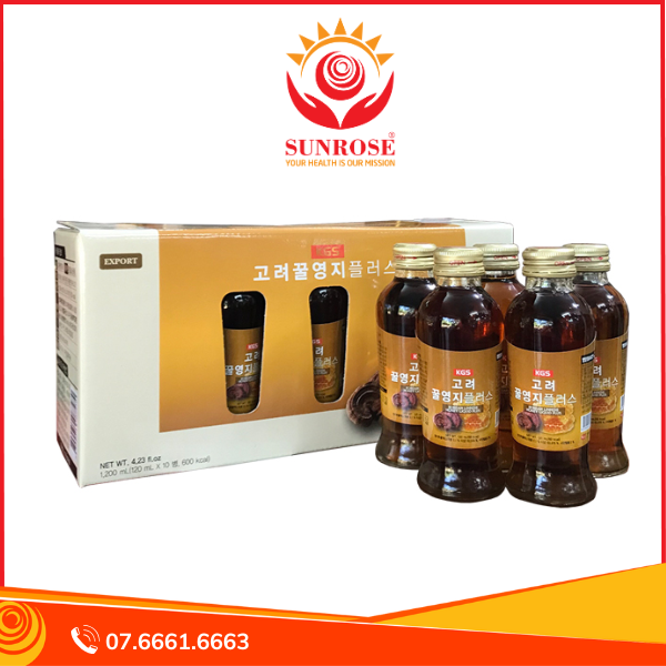  Nước Linh Chi Mật Ong KGS 120ml x 10 Chai 