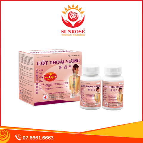  Cốt Thoái Vương giảm đau xương khớp hộp 180 viên 
