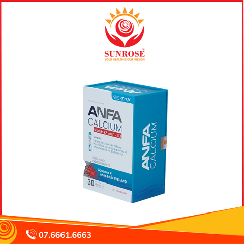  Viên uống An Huy Anfa Calcium D hỗ trợ bổ sung Canxi và Vitamin D (Hộp 30 viên) 