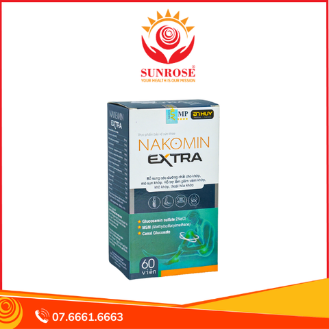  Viên uống An Huy Nakomin Extra hỗ trợ giảm thoái hóa khớp (Hộp 60 viên) 