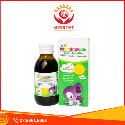  Dung dịch MorningKids Good Appetite tăng cường tiêu hóa, giúp ăn ngon miệng (125ml) 