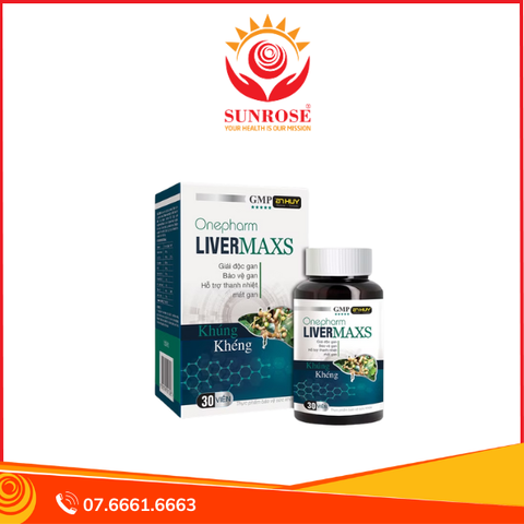  Viên uống An Huy Onepharm Livermaxs Hỗ trợ giải độc gan (Hộp 30 viên) 