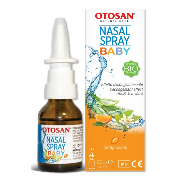  Xịt Mũi Otosan Baby – Thảo Dược Tự Nhiên Giúp Giảm Nghẹt Mũi, Kháng Viêm, Dưỡng Ẩm Niêm Mạc Cho Bé - Lọ 20 ml - Italy 